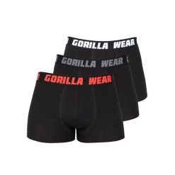 Bokserki Gorilla Wear (x3). Czarne bokserki GORILLA WEAR, m, bez wzorów, z materiału. Za 172.05 zł.