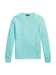 Polo Ralph Lauren Sweter 710775885547 Turkusowy Regular Fit. Niebieskie swetry rozpinane Polo Ralph Lauren, l, bez wzorów, z bawełny, bez kołnierzyka, bez ramiączek. Za 949.99 zł.