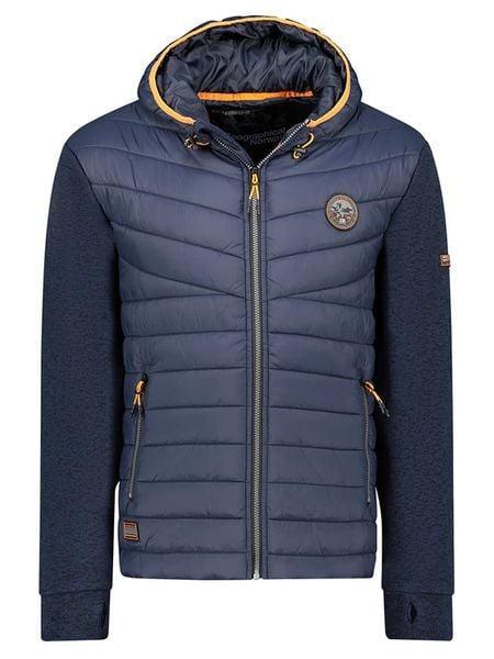 Geographical Norway Kurtka polarowa "Ummos" w kolorze granatowym rozmiar: XL. Niebieskie kurtki Geographical Norway, xl, bez wzorów, z polaru, bez kaptura. Za 179.22 zł.