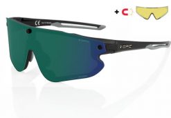 Okulary przeciwsłoneczne z wymienną soczewką i polaryzacją OPC Morpho Green. Czarne okulary przeciwsłoneczne OPC, owalne. Za 379.99 zł.