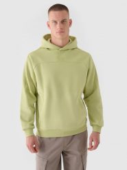 4F Bluza dresowa nierozpinana z kapturem męska 4F x Robert Lewandowski - zielona M. Zielone bluzy z kapturem 4F, m, z aplikacjami, z bawełny, z kapturem. W wyprzedaży za 139.99 zł.