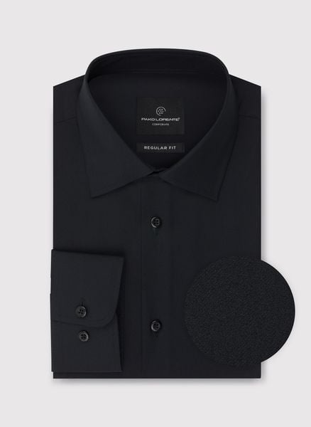 Czarna bawełniana koszula męska. Czarne koszule Pako Lorente, m, bez wzorów, z bawełny, bez kołnierzyka, bez ramiączek. Za 119.99 zł.