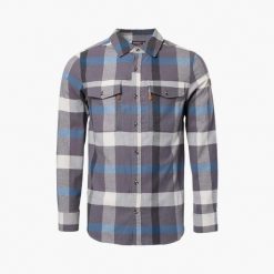 Koszula turystyka męska Swedemount Nordkap Flannel Shirt II oddychająca. Niebieskie koszule SWEDEMOUNT, m, bez wzorów, z tkaniny, bez kołnierzyka, bez ramiączek. Za 199.99 zł.