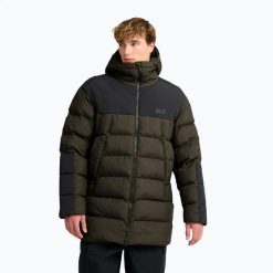 Kurtka ocieplana męska Jack Wolfskin Icy Hollow Hooded. Zielone kurtki Jack Wolfskin, na zimę, m, bez wzorów, z materiału, bez kaptura. Za 1,259.00 zł.