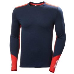 Bluza termoaktywna męska Helly Hansen LIFA Merino Midweight Crew. Niebieskie bielizna termoaktywna Helly Hansen, l, bez wzorów, z wełny, bez ramiączek, trekkingowe. Za 365.00 zł.