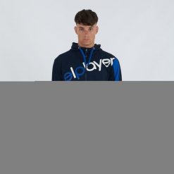 Bluza z kapturem i zamkiem Profeo. Niebieskie bluzy z kapturem ELPLAYER, m, bez wzorów, z jersey, z kapturem. W wyprzedaży za 84.00 zł.