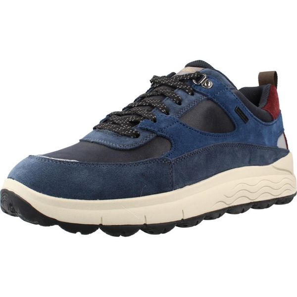 Buty GEOX U SPHERICA 4X4 Niebieski. Niebieskie buty turystyczne Geox, bez wzorów, ze skóry, bez zapięcia, na fitness i siłownię. Za 512.99 zł.