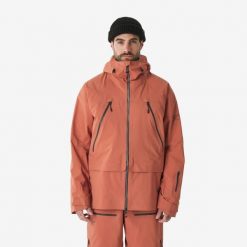 Kurtka narciarska męska Simond FR900 freeride. Brązowe kurtki narciarskie i snowboardowe SIMOND, l, bez wzorów, narciarskie. Za 879.99 zł.