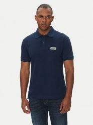 Versace Jeans Couture Polo 78GAGT08 Granatowy Regular Fit. Niebieskie koszulki polo Versace Jeans Couture, m, bez wzorów, z bawełny, bez kołnierzyka, bez ramiączek. Za 429.99 zł.