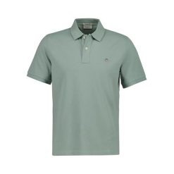 Polo Gant Regular Shield. Zielone koszulki polo GANT, m, bez wzorów, bez kołnierzyka, bez ramiączek. Za 386.50 zł.