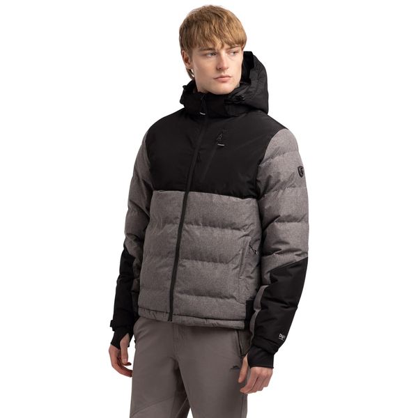 Męska Ocieplana Kurtka Delabole. Szare kurtki Trespass, m, bez wzorów, z materiału, z kapturem. Za 245.99 zł.