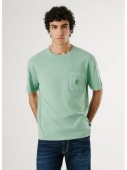 Pepe Jeans Koszulka w kolorze zielonym rozmiar: S. Zielone bezrękawniki Pepe Jeans, s, bez wzorów, z bawełny, bez kołnierzyka, bez ramiączek. Za 83.42 zł.