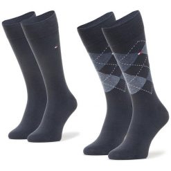 Skarpety długie Tommy Hilfiger. Niebieskie skarpety Tommy Hilfiger, bez wzorów. Za 39.99 zł.