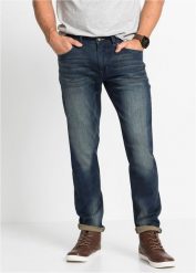 Lekkie dżinsy ze stretchem Slim Fit Straight. Niebieskie jeansy bonprix, m. Za 149.99 zł.