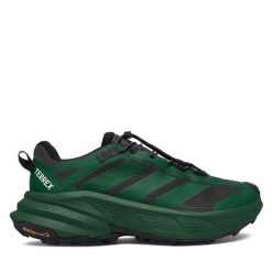 Trekkingi adidas. Szare buty trekkingowe Adidas, bez wzorów, z gore-texu, bez zapięcia. Za 495.99 zł.