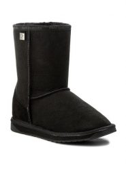 EMU Australia Śniegowce Platinum Stinger Lo WP10002 Czarny. Czarne śniegowce EMU Australia, ze skóry, bez zapięcia. Za 864.99 zł.