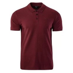 Koszulka polo męska Hi-Tec Micko - bordowa, Rozmiar S. Czerwone koszulki polo sportowe Hi-tec, m, bez wzorów, z bawełny, bez kołnierzyka, bez ramiączek. Za 64.99 zł.