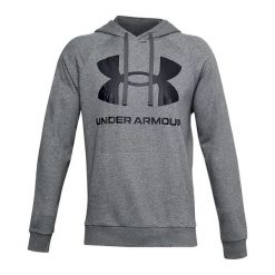 Bluza fitness męska Under Armour Rival Fleece Big Logo HD. Niebieskie bluzy Under Armour, m, bez wzorów, bez kaptura. W wyprzedaży za 159.00 zł.