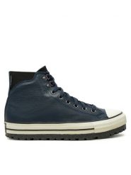 Converse Trzewiki Chuck Taylor All Star City Trek Waterproof A08558C Granatowy. Niebieskie botki sznurowane Converse, bez wzorów, ze skóry, bez obcasa, bez zapięcia. Za 569.99 zł.