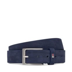 Pasek Tommy Hilfiger. Niebieskie paski Tommy Hilfiger, bez wzorów, z nubiku. Za 249.99 zł.