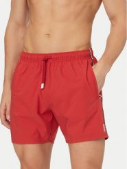 BOSS Szorty kąpielowe Iconic 50491594 Czerwony ciemny Regular Fit. Czerwone kąpielówki Boss, m, bez wzorów. Za 279.99 zł.