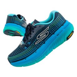 Buty sportowe do biegania męskie Skechers Max Cushioning. Niebieskie buty do biegania Skechers, bez wzorów, bez zapięcia, do biegania, skechers sport. Za 439.00 zł.