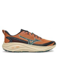 Buty do biegania Mizuno. Brązowe buty do biegania Mizuno, bez wzorów, bez zapięcia, do biegania. Za 559.99 zł.