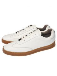 GORDON & BROS Skórzane sneakersy "Garry" w kolorze białym rozmiar: 43. Białe buty sportowe casual GORDON & BROS, bez wzorów, z materiału, bez zapięcia. Za 390.92 zł.