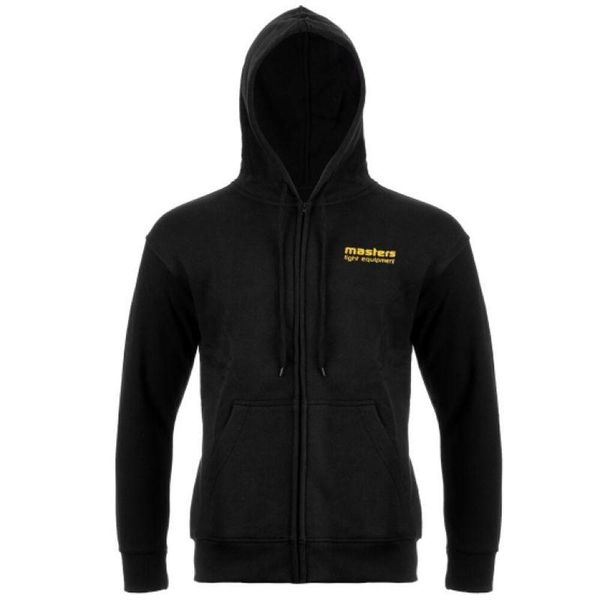 Bluza Męska 0447301M Z Pełnym Zamkiem Błyskawicznym. Czarne bluzy Masters, m, bez wzorów, z bawełny, z kapturem. Za 221.99 zł.