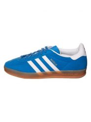 Adidas Skórzane sneakersy "Gazelle" w kolorze niebieskim rozmiar: 42 2/3. Niebieskie buty sportowe casual Adidas, bez wzorów, bez zapięcia. Za 384.83 zł.