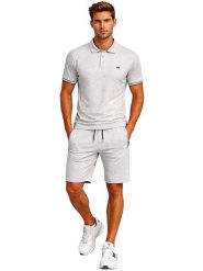 Geographical Norway Koszulka polo "Koliar" w kolorze szarym rozmiar: 3XL. Szare koszulki polo Geographical Norway, xl, bez wzorów, z bawełny, bez kołnierzyka, bez ramiączek. Za 86.99 zł.