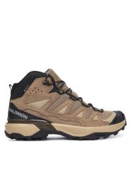 Salomon Trekkingi X Ultra 360 Leather Mid Gtx L49158300 Brązowy. Brązowe botki sznurowane Salomon, bez wzorów, ze skóry, bez zapięcia. Za 709.99 zł.