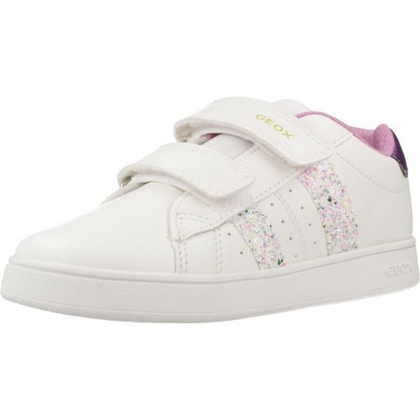 Buty GEOX J ECLYPER Biały. Białe buty trekkingowe Geox, bez wzorów, z syntetyku, bez zapięcia. Za 189.99 zł.