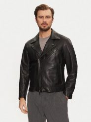 BOSS Kurtka skórzana Jolush 50530258 Czarny Regular Fit. Czarne kurtki Boss, m, bez wzorów, ze skóry, bez kaptura. Za 1,679.00 zł.