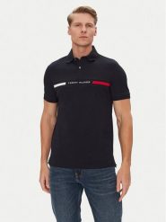 Tommy Hilfiger Polo Chest Insert MW0MW38130 Granatowy Regular Fit. Niebieskie koszulki polo Tommy Hilfiger, m, bez wzorów, z bawełny, bez kołnierzyka, bez ramiączek. Za 309.99 zł.