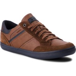 Półbuty GEOX - U Box F U84R3F 0ME22 C6176 Cognac/Navy. Brązowe buty sportowe casual marki Geox, z materiału. Za 389.00 zł.