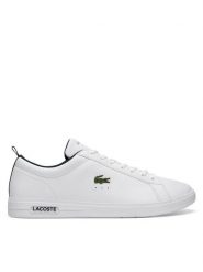 Lacoste Sneakersy CARNA BASE 48SMA0112-1R5 Biały. Białe buty sportowe casual LACOSTE, bez wzorów, ze skóry, bez zapięcia. Za 379.99 zł.