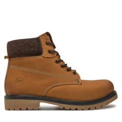 Trapery Wrangler. Brązowe trapery Wrangler, bez zapięcia. Za 479.99 zł.