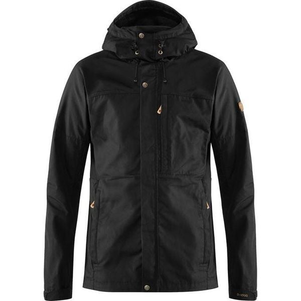 Kurtka softshell Fjallraven Kaipak Jacket. Czarne kurtki Fjällräven, l, bez wzorów, z bawełny, bez kaptura. Za 1,186.95 zł.
