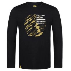 T-shirt męski Loap Aldar Czarny. Brązowe bluzki z długim rękawem LOOP, m, bez wzorów, bez kołnierzyka, bez ramiączek. Za 182.99 zł.