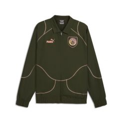 Kurtka dresowa Statement Manchester City. Czerwone kurtki Puma, m, bez wzorów, z dresówki, bez kaptura. W wyprzedaży za 289.00 zł.