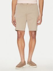 BOSS Szorty materiałowe 50487993 Beżowy Slim Fit. Brązowe szorty Boss, m, bez wzorów, z bawełny. Za 379.99 zł.