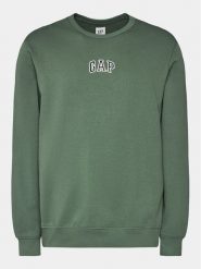Gap Bluza 753777-00 Zielony Regular Fit. Zielone bluzy GAP, m, bez wzorów, z bawełny, bez kaptura. Za 229.99 zł.