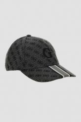 GUESS Logowana szara czapka z daszkiem. Szare czapki z daszkiem Guess, z aplikacjami. W wyprzedaży za 128.99 zł.