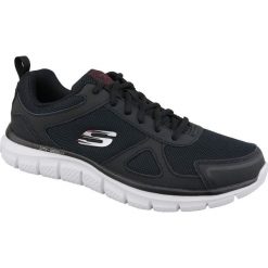 Skechers Track-Scloric 52631-BKRD 44 Czarne. Czarne buty do biegania Skechers, bez wzorów, z syntetyku, bez zapięcia, do biegania. W wyprzedaży za 199.99 zł.