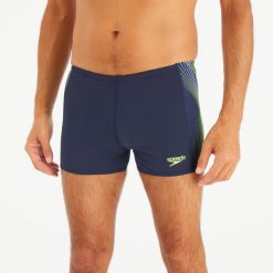 Bokserki pływackie męskie Speedo Logo True. Niebieskie odzież kąpielowa Speedo, m, bez wzorów, z materiału, sportowe. Za 139.99 zł.