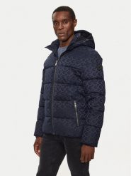 Guess Kurtka puchowa M4BL42 WG9L2 Granatowy Regular Fit. Niebieskie kurtki Guess, l, z aplikacjami, z puchu, bez kaptura. Za 719.99 zł.