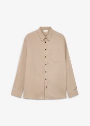 Koszula flanelowa z czystej bawełny, regular fit. Niebieskie koszule bonprix, m, bez wzorów, z bawełny, bez kołnierzyka, bez ramiączek. Za 109.99 zł.