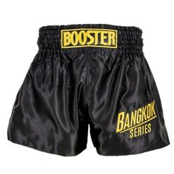 Szorty do boksu tajskiego Booster Fight Gear Bangkok 1. Czarne szorty BOOSTER FIGHT GEAR, bez wzorów, sportowe. Za 258.00 zł.