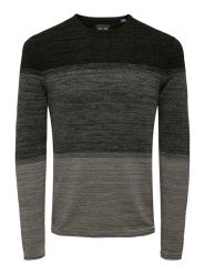 ONLY & SONS Sweter "Panter" w kolorze szarym rozmiar: S. Szare swetry nierozpinane Only & Sons, s, bez wzorów, z bawełny, bez kołnierzyka, bez ramiączek. Za 48.62 zł.